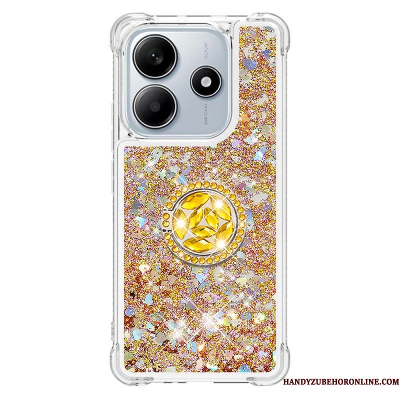 Hoesje Xiaomi Redmi Note 14 5g Ringhouder Met Glitter Bescherming Hoesje