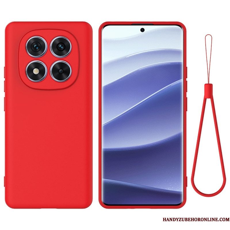 Hoesje Xiaomi Redmi Note 14 Pro 4g Vloeibare Siliconen Met Bandje