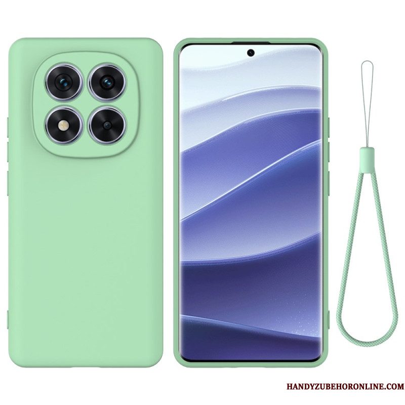 Hoesje Xiaomi Redmi Note 14 Pro 5g Vloeibare Siliconen Met Draagkoord