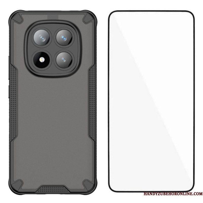 Hoesje Xiaomi Redmi Note 14 Pro Plus 5g Semi-transparante Siliconen Met Gehard Glazen Schermbeschermer