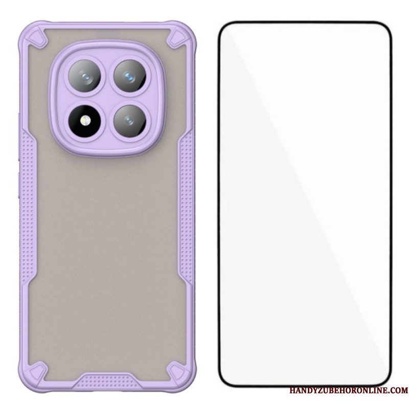 Hoesje Xiaomi Redmi Note 14 Pro Plus 5g Semi-transparante Siliconen Met Gehard Glazen Schermbeschermer