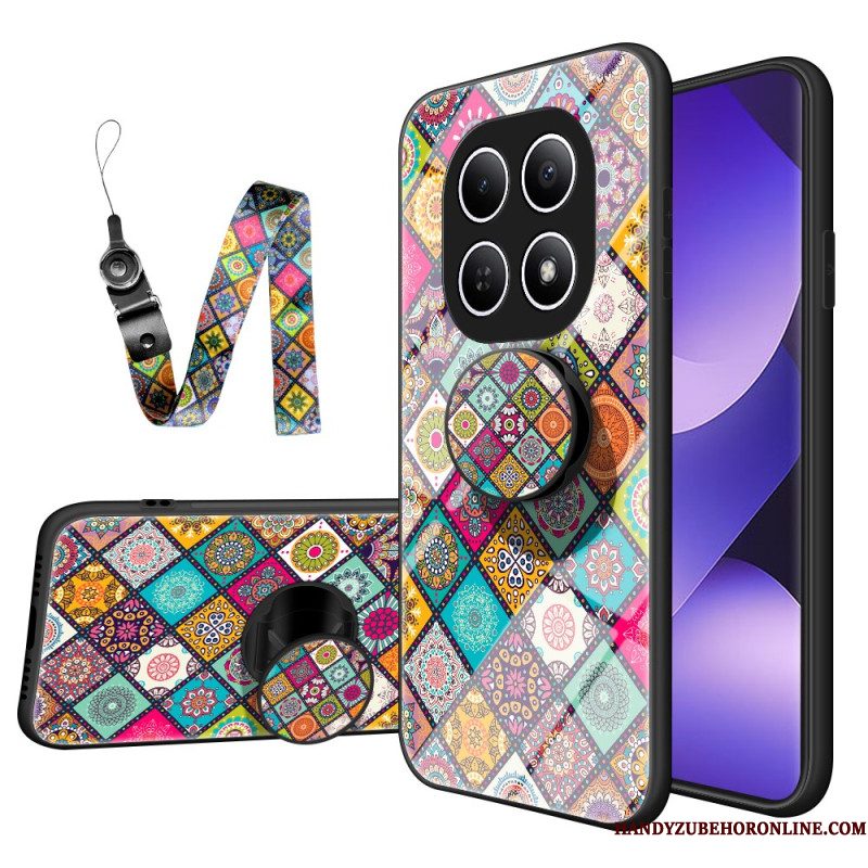 Hoesje Xiaomi Redmi Note 15 5g Patchwork Standaard En Riem Bescherming Hoesje