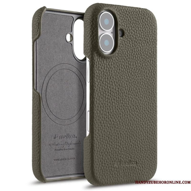 Hoesje iPhone 17 Compatibel Met Magsafe Leer En Microvezel