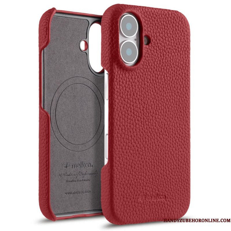 Hoesje iPhone 17 Compatibel Met Magsafe Leer En Microvezel