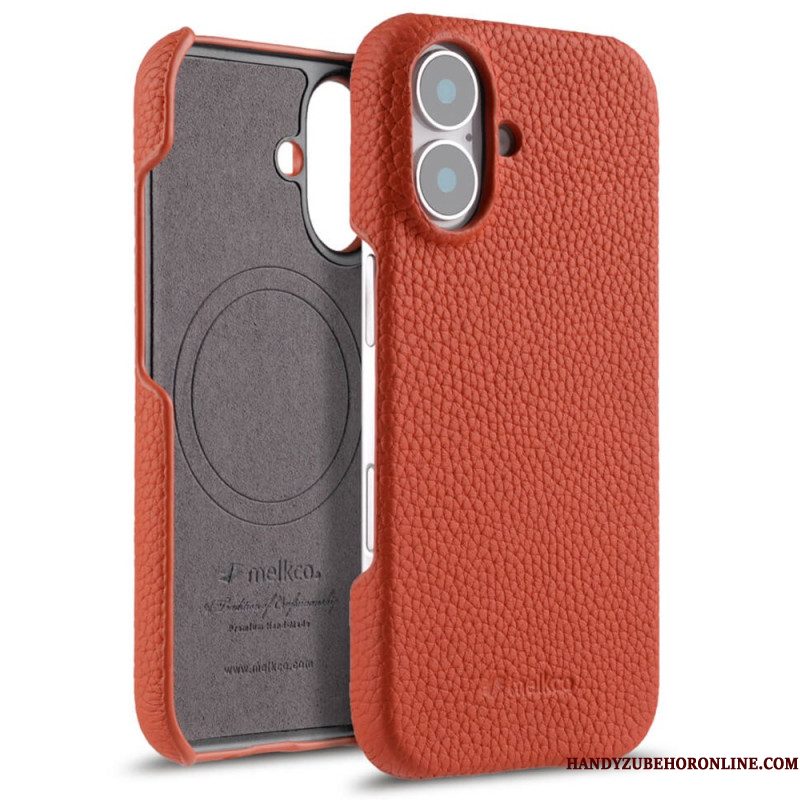 Hoesje iPhone 17 Compatibel Met Magsafe Leer En Microvezel