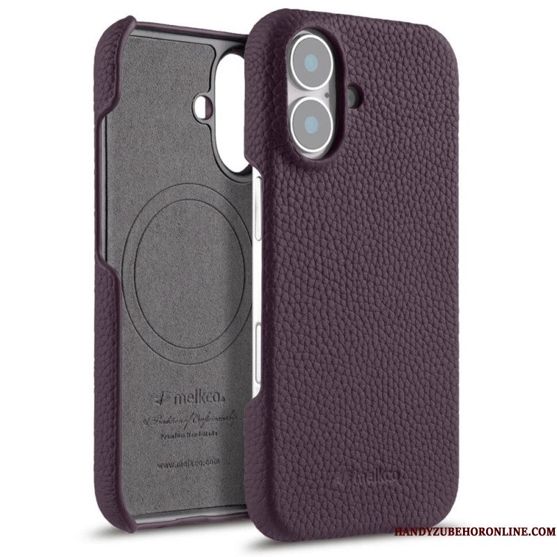 Hoesje iPhone 17 Compatibel Met Magsafe Leer En Microvezel