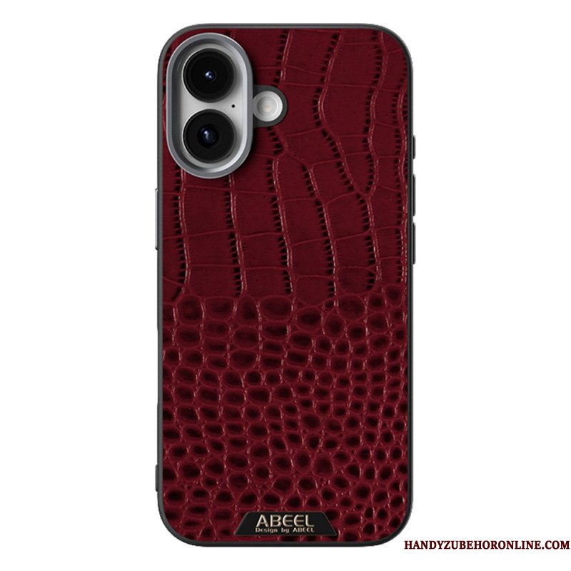 Hoesje iPhone 17 Magsafe-compatibel Abeel Met Krokodillenprint Bescherming Hoesje