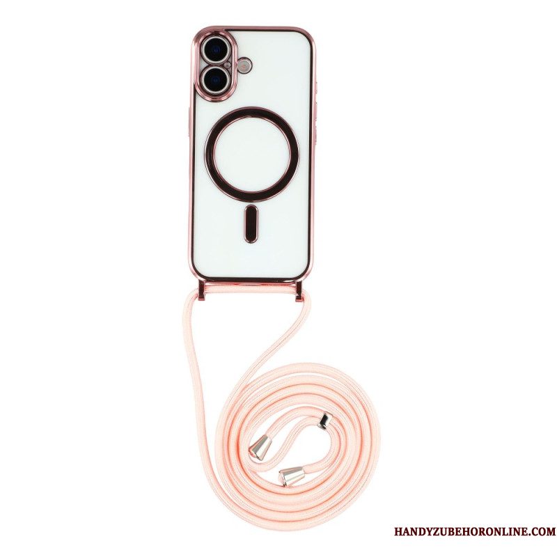Hoesje iPhone 17 Magsafe-compatibel Transparant Hoesje Met Koord