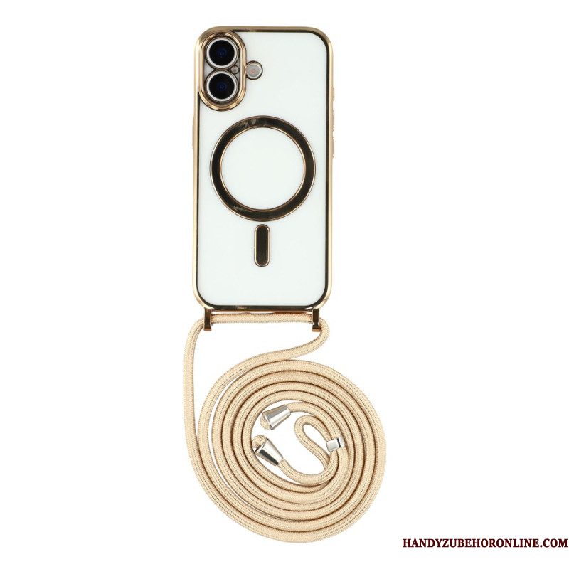 Hoesje iPhone 17 Magsafe-compatibel Transparant Hoesje Met Koord