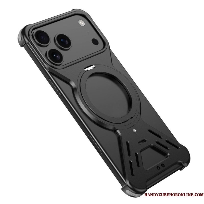 Hoesje iPhone 17 Pro Magsafe Bumper Met Draaibare Standaard Bescherming Hoesje