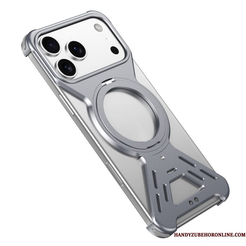 Hoesje iPhone 17 Pro Magsafe Bumper Met Draaibare Standaard Bescherming Hoesje