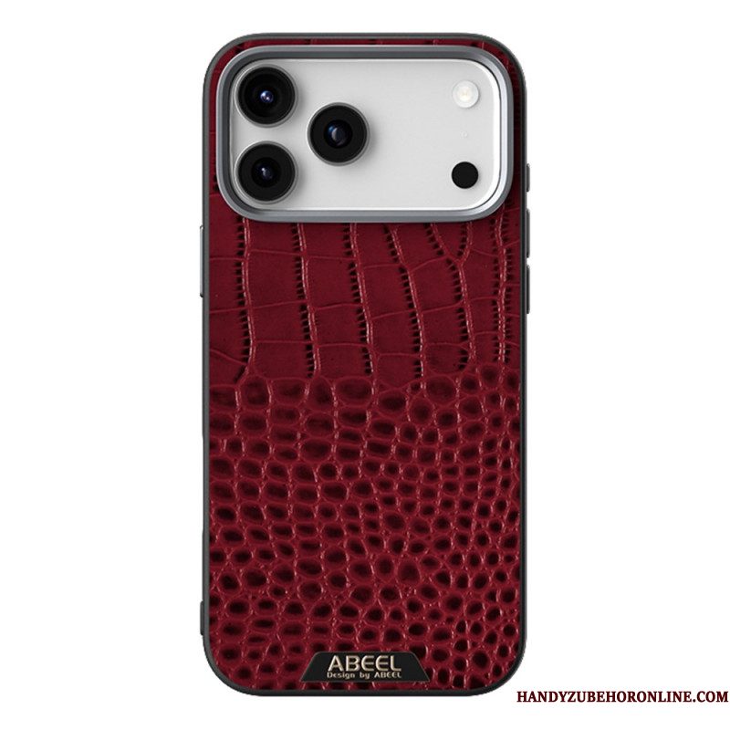 Hoesje iPhone 17 Pro Magsafe-compatibel Krokodillenleer-effect Abeel