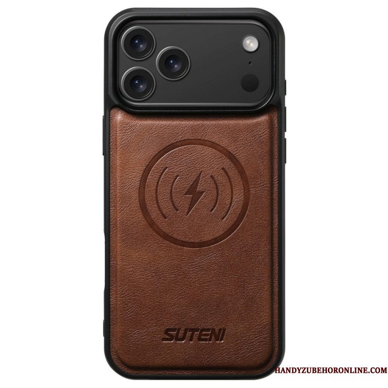 Hoesje iPhone 17 Pro Magsafe-compatibel Vintage Lederlook