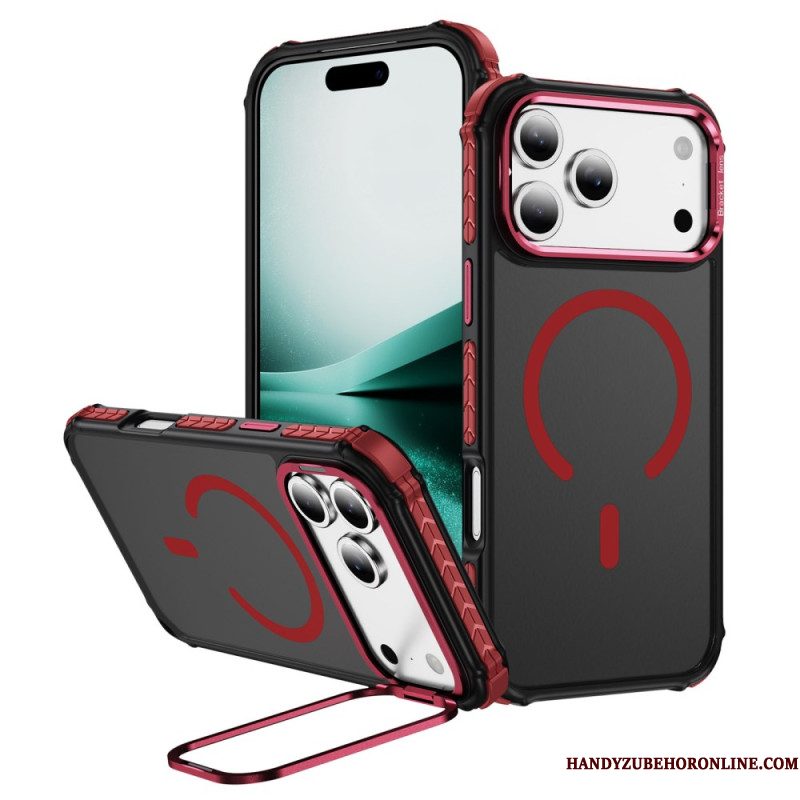 Hoesje iPhone 17 Pro Max Compatibele Magsafe Lenshouder Zwart Bescherming Hoesje