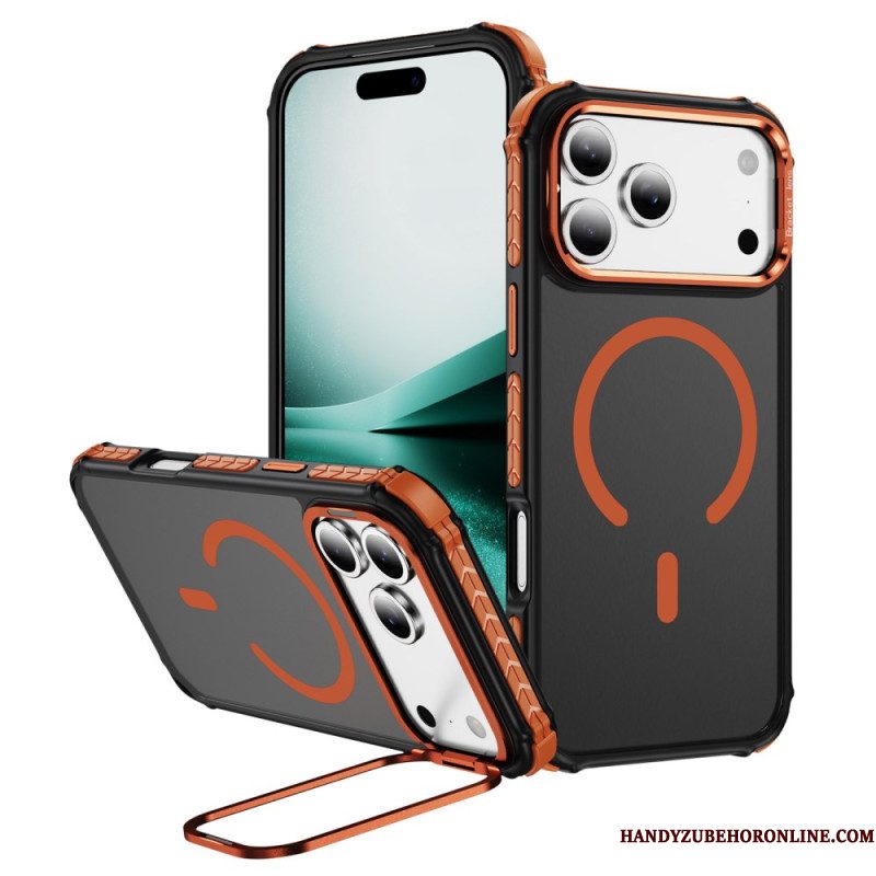 Hoesje iPhone 17 Pro Max Compatibele Magsafe Lenshouder Zwart Bescherming Hoesje