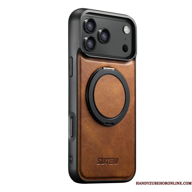 Hoesje iPhone 17 Pro Max Compatibele Magsafe Met Draaibare Houder Suteni Bescherming Hoesje