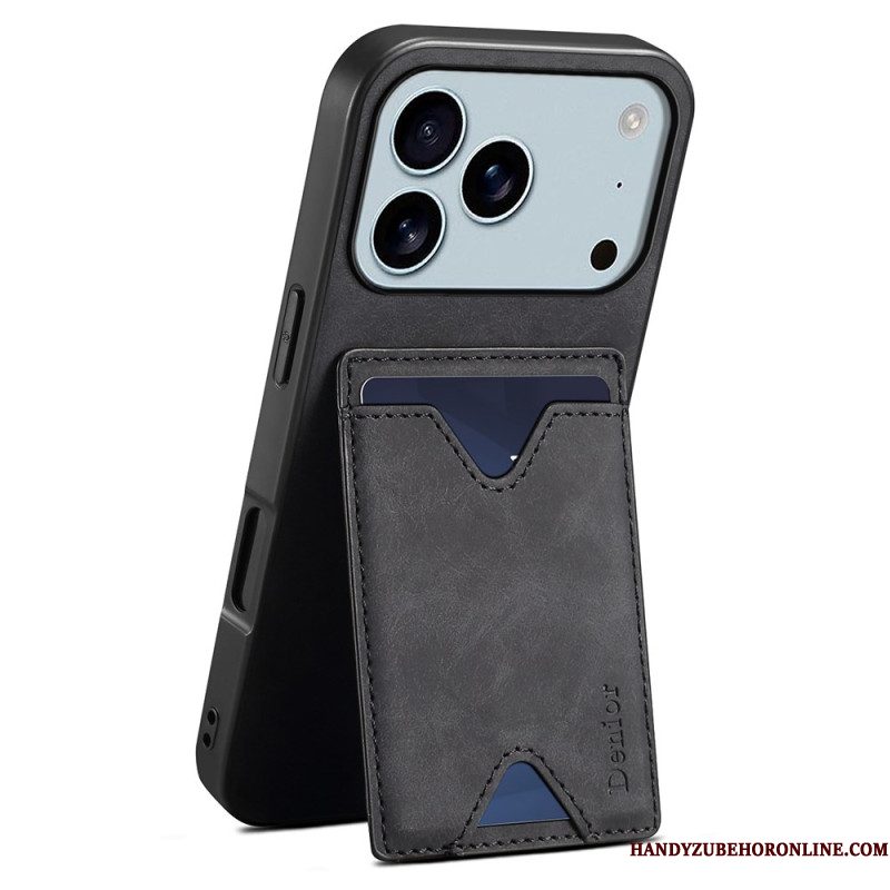 Hoesje iPhone 17 Pro Max Denior Kaarthouder En Standaard