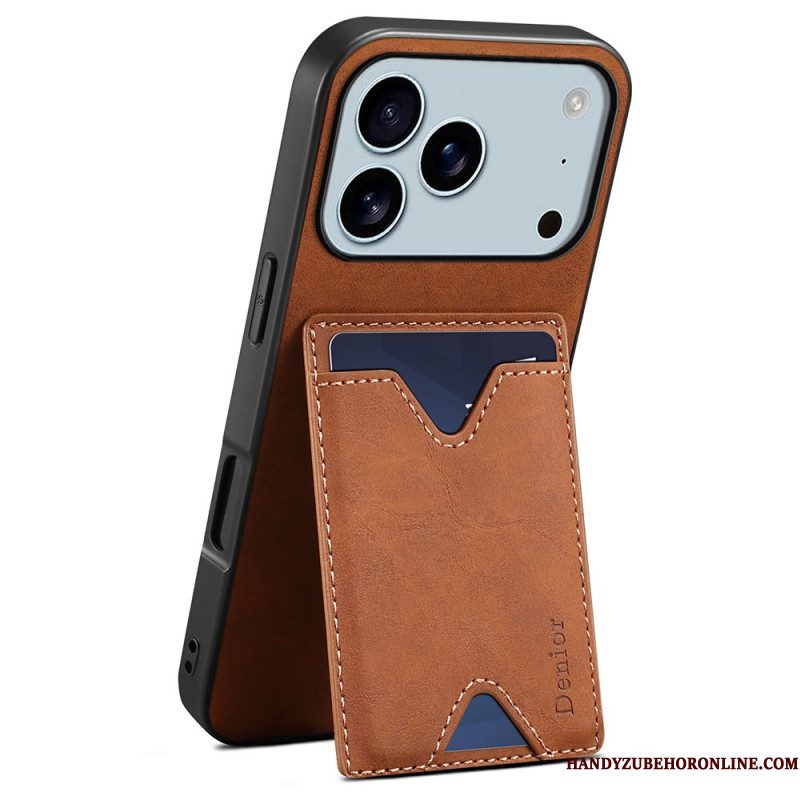 Hoesje iPhone 17 Pro Max Denior Kaarthouder En Standaard