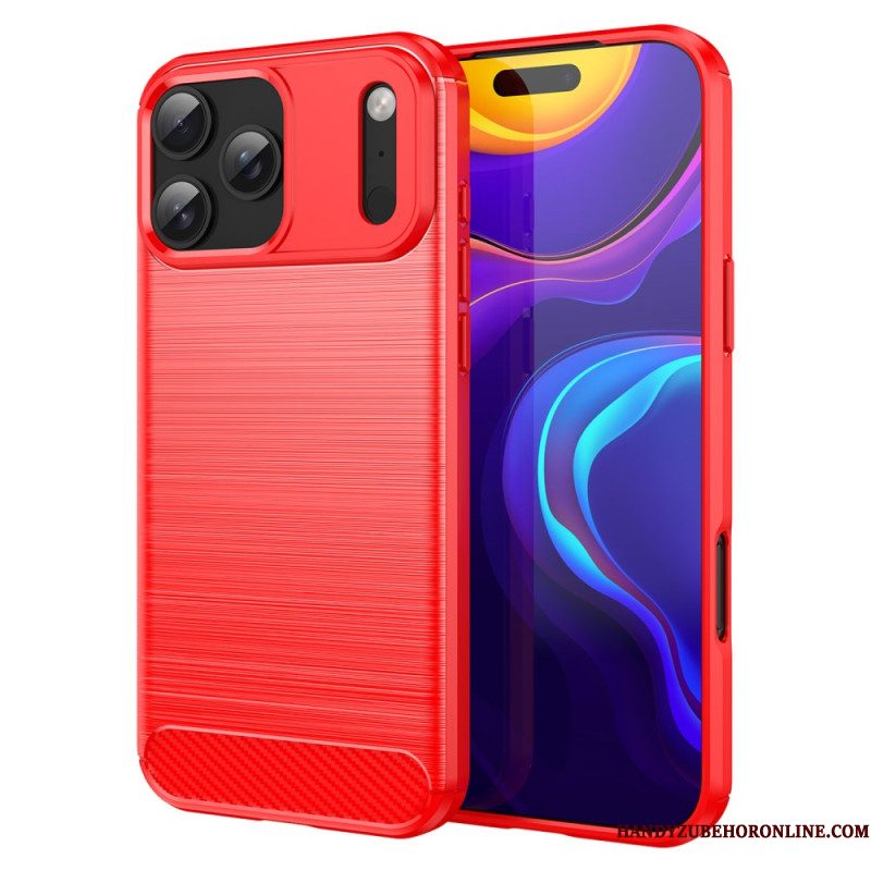 Hoesje iPhone 17 Pro Max Geborsteld Koolstofvezel