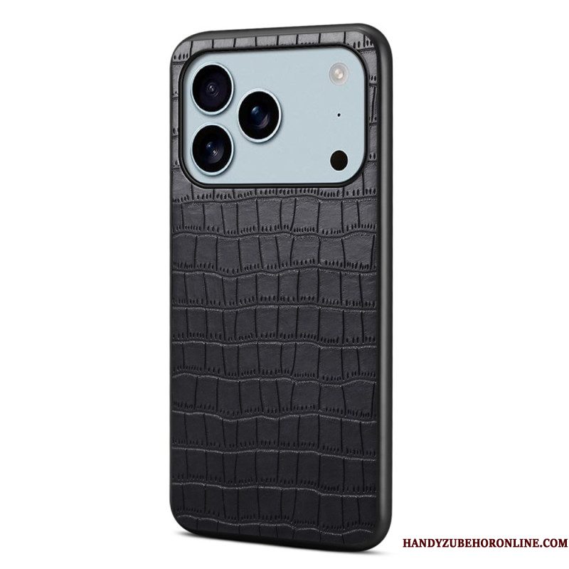 Hoesje iPhone 17 Pro Max Krokodillenstijl Bescherming Hoesje