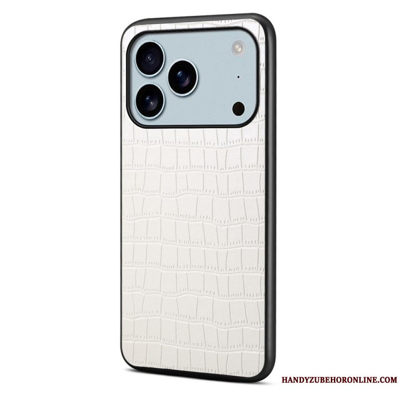 Hoesje iPhone 17 Pro Max Krokodillenstijl Bescherming Hoesje