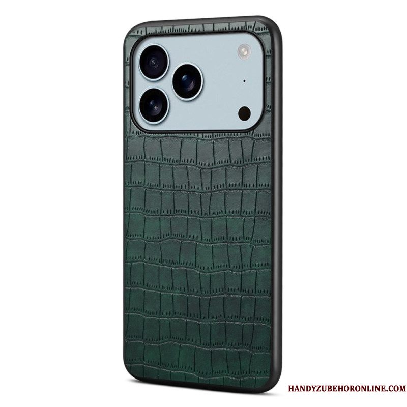 Hoesje iPhone 17 Pro Max Krokodillenstijl Bescherming Hoesje
