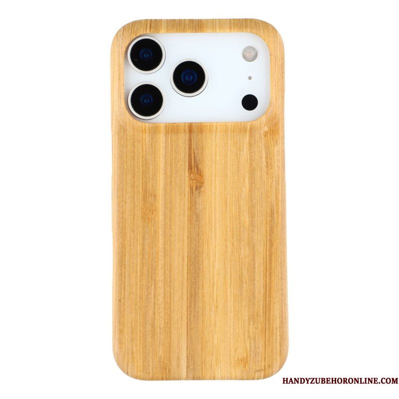 Hoesje iPhone 17 Pro Natuurlijk Hout Bescherming Hoesje