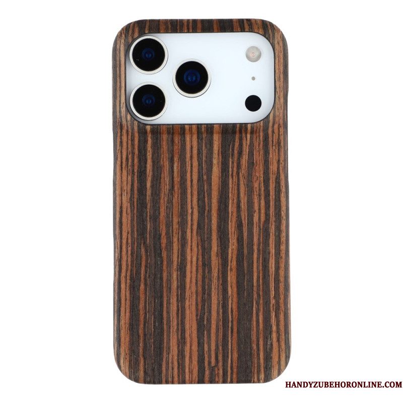 Hoesje iPhone 17 Pro Natuurlijk Hout Bescherming Hoesje