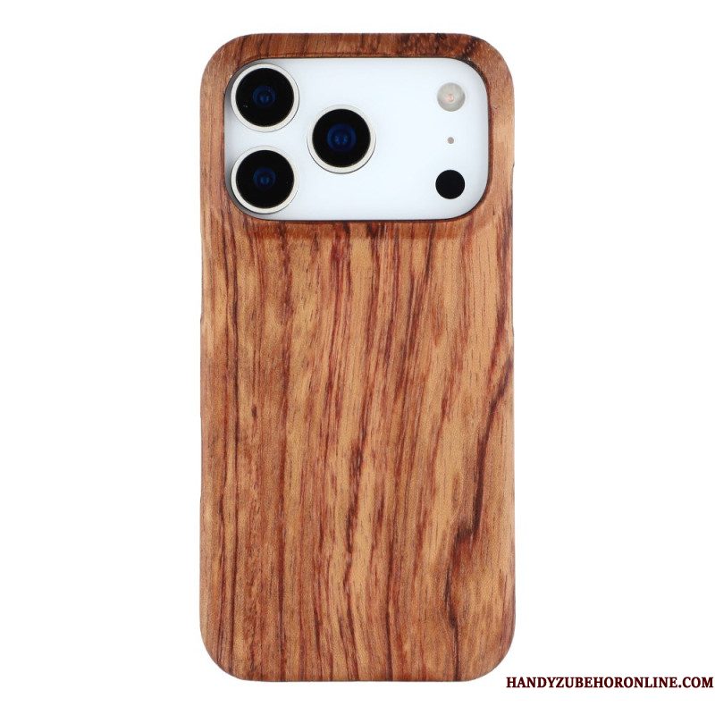 Hoesje iPhone 17 Pro Natuurlijk Hout Bescherming Hoesje