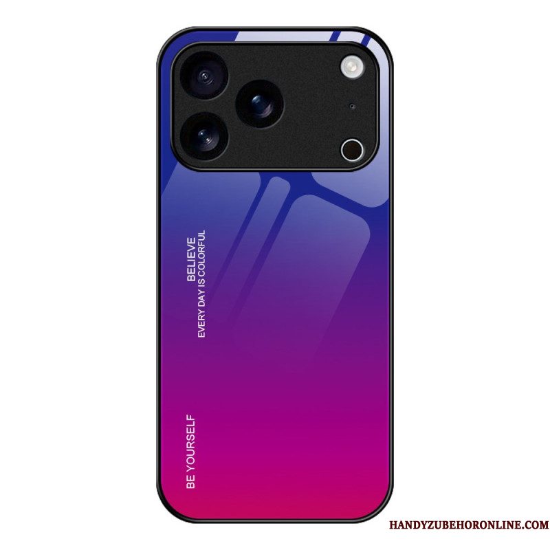 Hoesje iPhone 17 Pro Wees Jezelf Gehard Glas