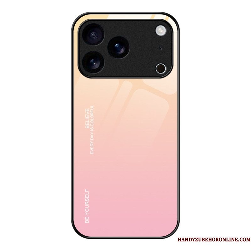 Hoesje iPhone 17 Pro Wees Jezelf Gehard Glas