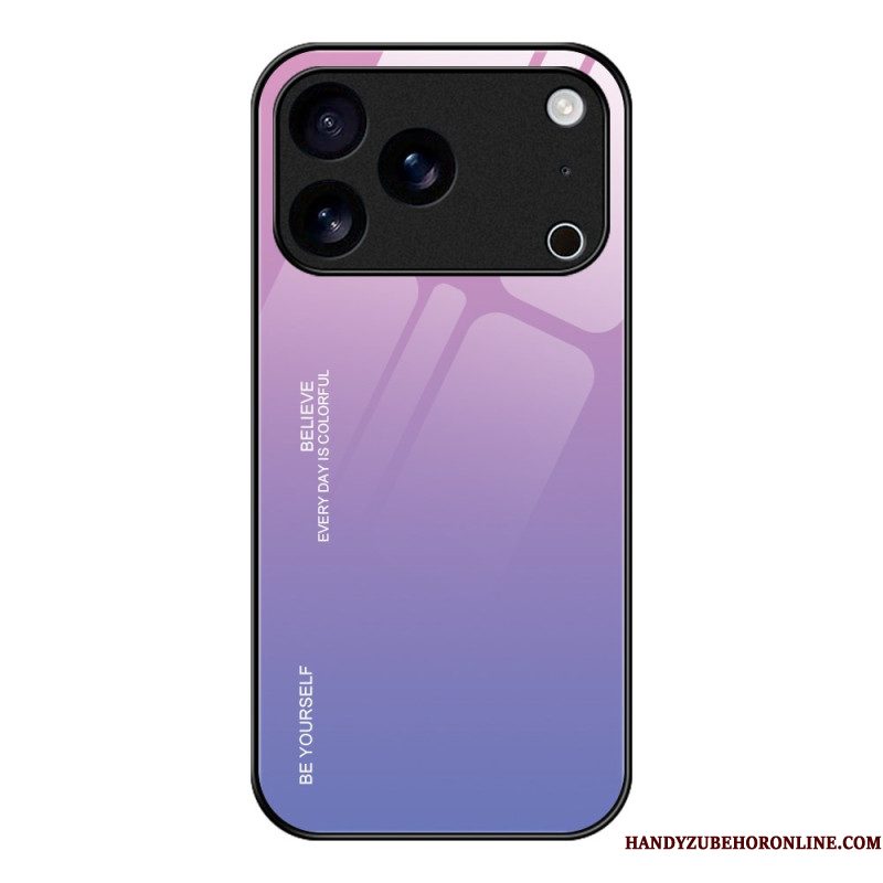 Hoesje iPhone 17 Pro Wees Jezelf Gehard Glas