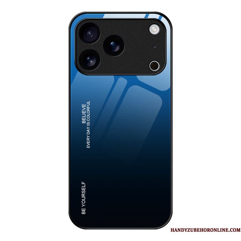 Hoesje iPhone 17 Pro Wees Jezelf Gehard Glas