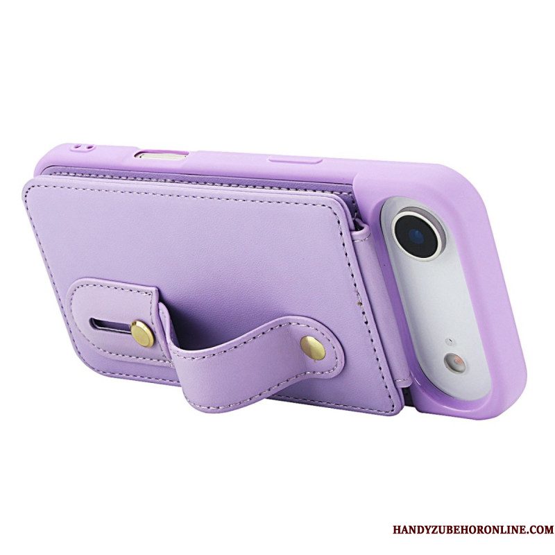 Hoesje iPhone Air Kaarthouder En Schouderband Bescherming Hoesje