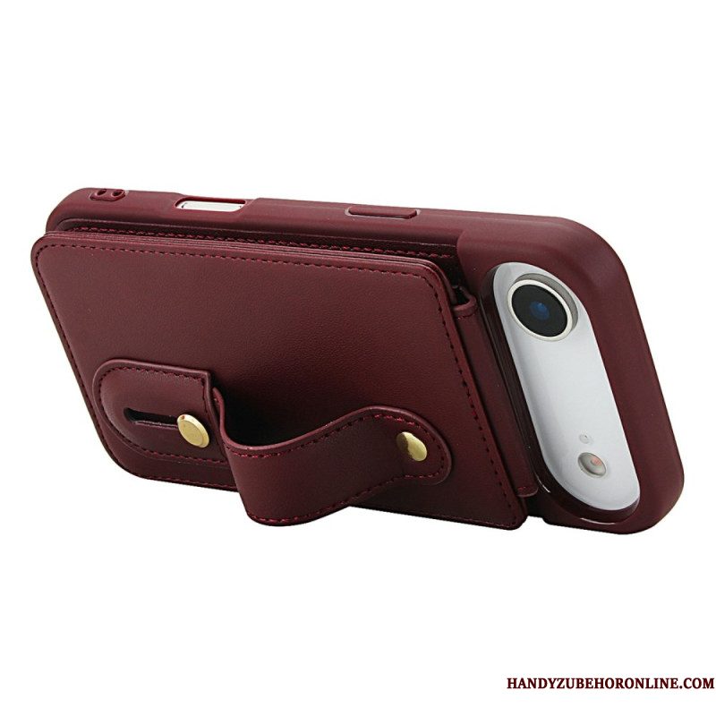 Hoesje iPhone Air Kaarthouder En Schouderband Bescherming Hoesje
