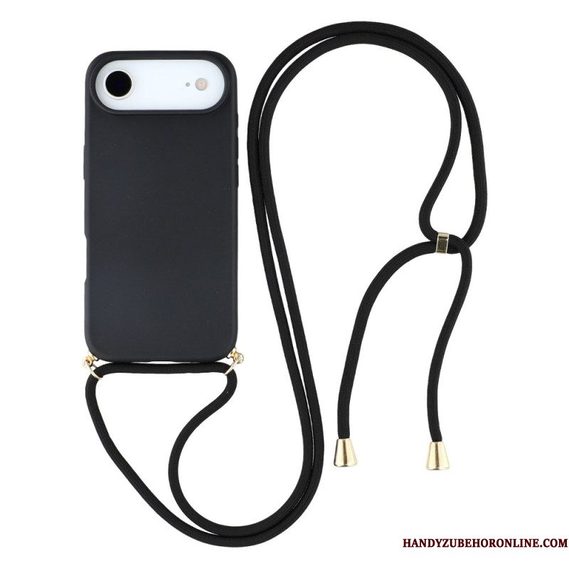 Hoesje iPhone Air Met Siliconenkoord En Tarwevezel