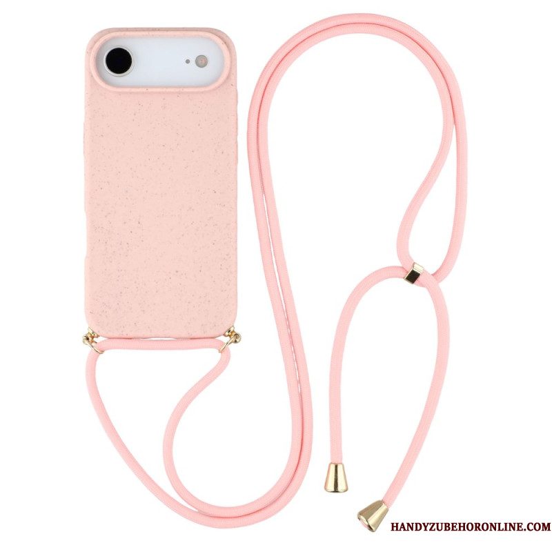 Hoesje iPhone Air Met Siliconenkoord En Tarwevezel