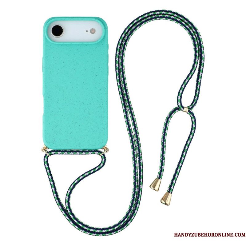 Hoesje iPhone Air Met Siliconenkoord En Tarwevezel
