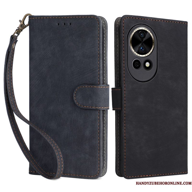 Leren Hoesje Huawei Nova 13 Rfid-portemonnee Met Suède-effect