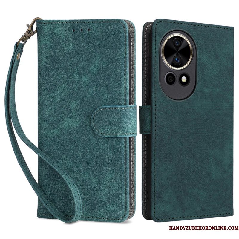Leren Hoesje Huawei Nova 13 Rfid-portemonnee Met Suède-effect