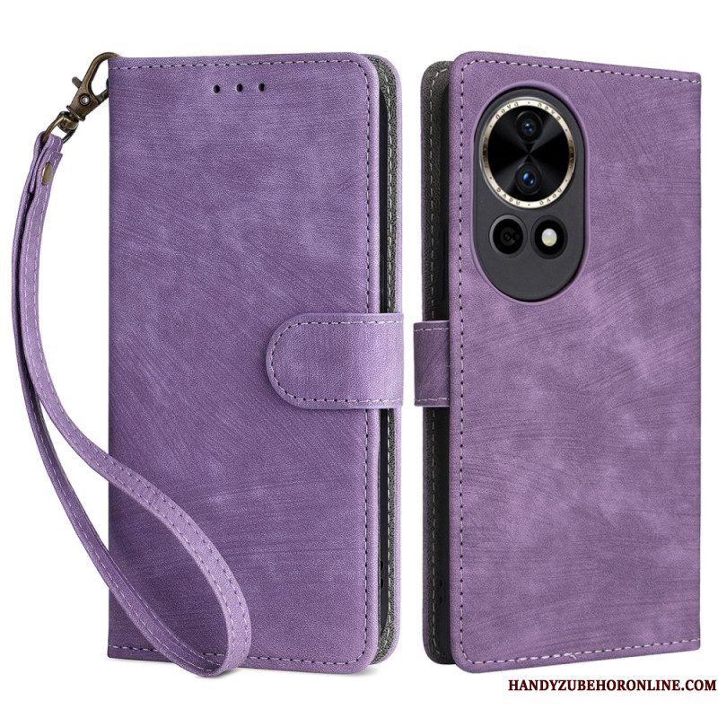 Leren Hoesje Huawei Nova 13 Rfid-portemonnee Met Suède-effect