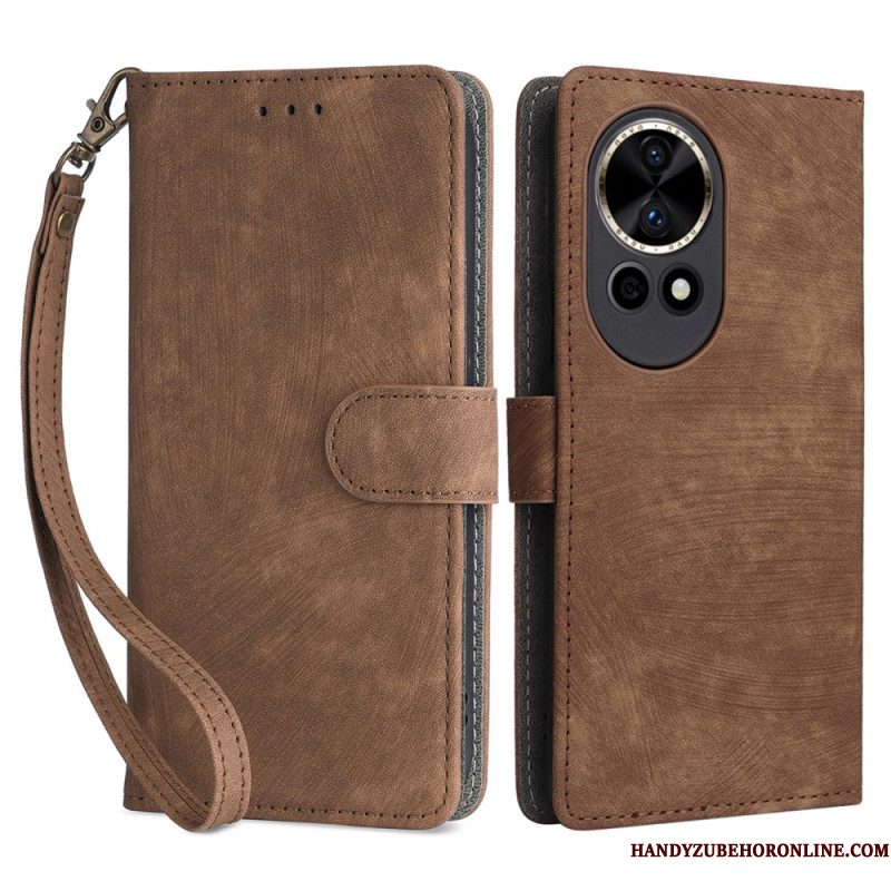 Leren Hoesje Huawei Nova 13 Rfid-portemonnee Met Suède-effect