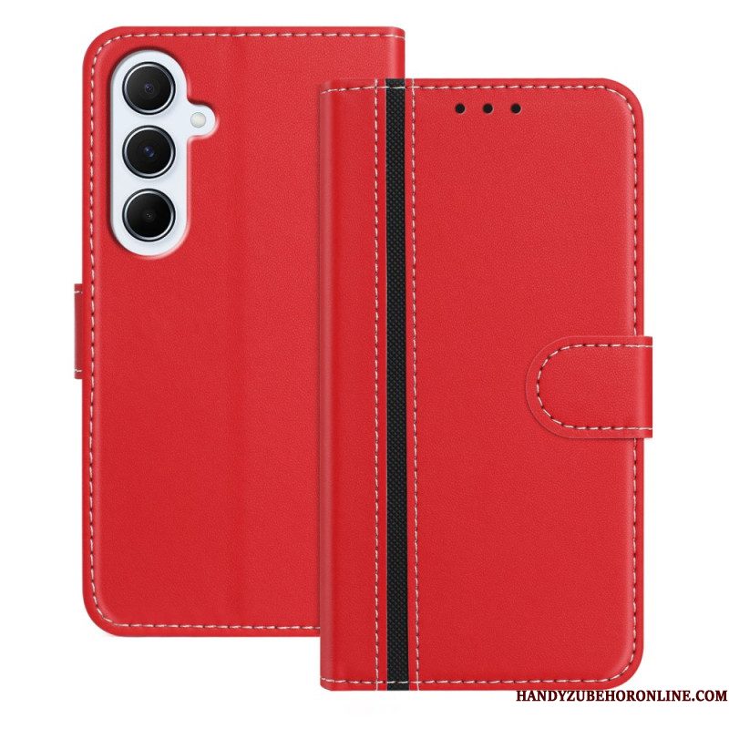 Leren Hoesje Samsung Galaxy A17 4g / 5g Gekleurde Rand