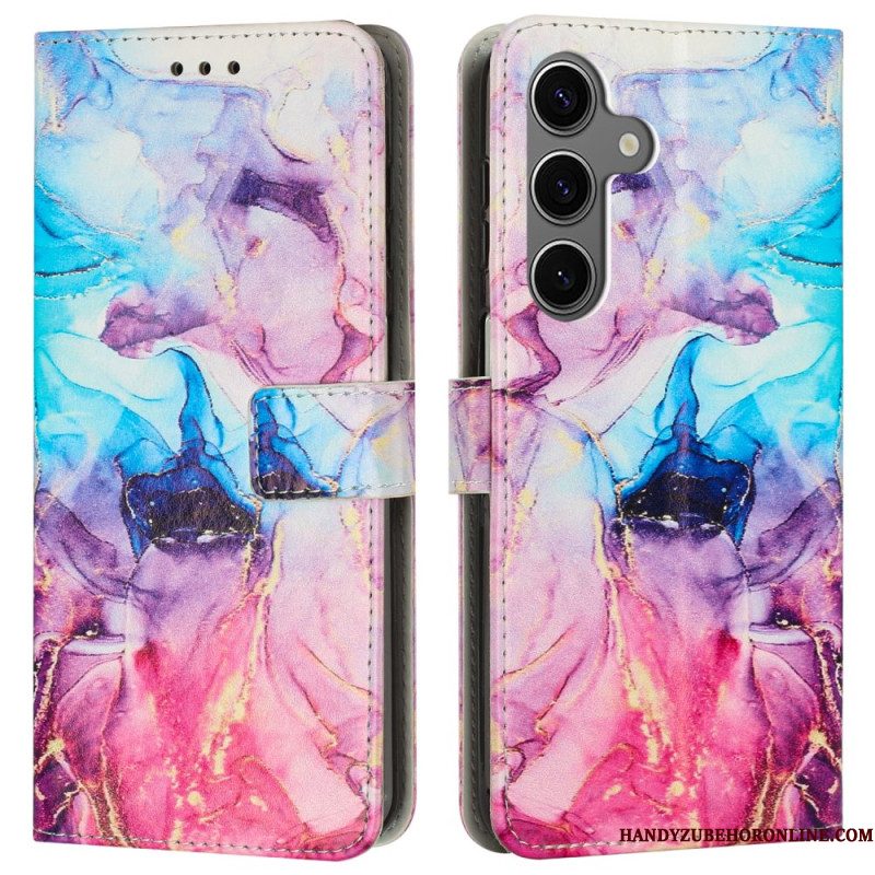 Leren Hoesje Samsung Galaxy A17 4g / 5g Marmer Bescherming Hoesje