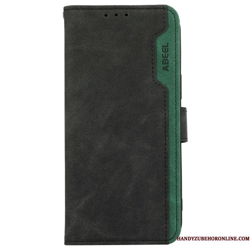 Leren Hoesje Samsung Galaxy A17 4g / 5g Tweekleurig Abeel Bescherming Hoesje
