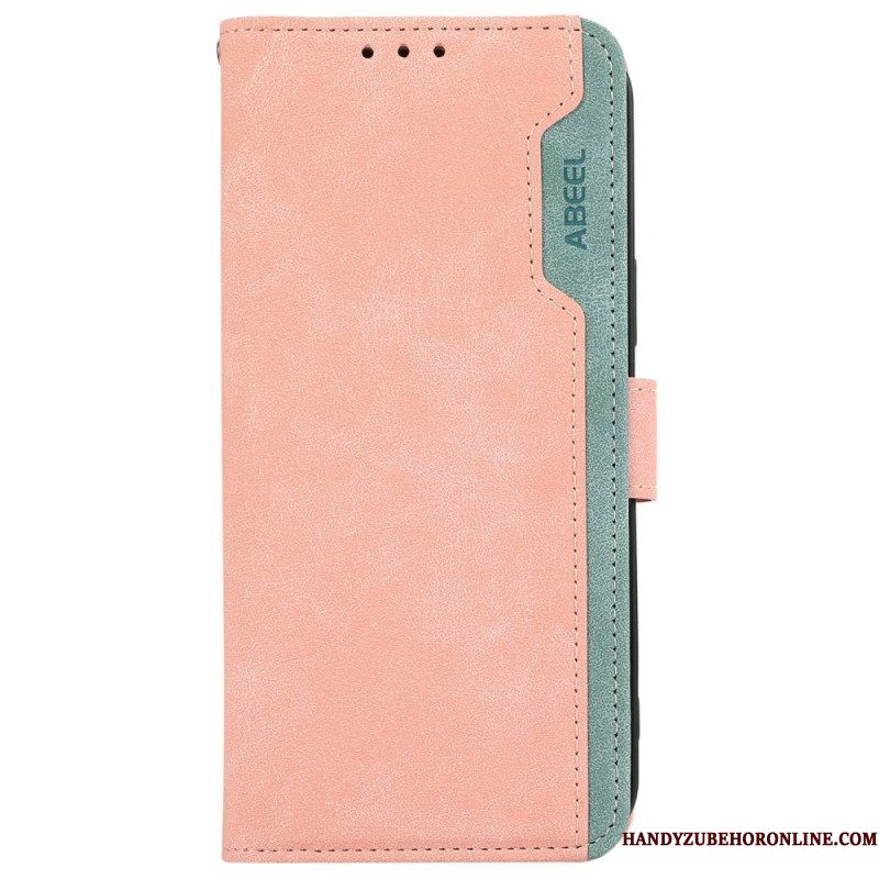 Leren Hoesje Samsung Galaxy A17 4g / 5g Tweekleurig Abeel Bescherming Hoesje