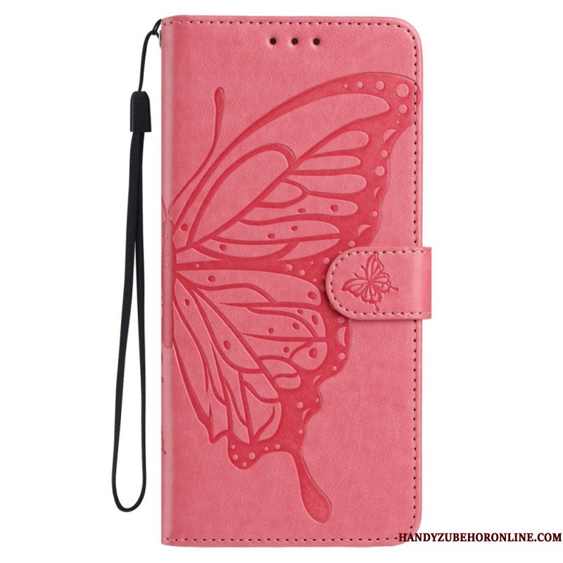 Leren Hoesje Samsung Galaxy A17 4g / 5g Vlinderdesign Bescherming Hoesje