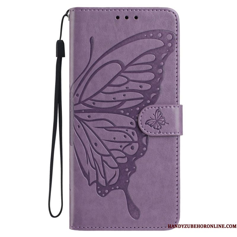 Leren Hoesje Samsung Galaxy A17 4g / 5g Vlinderdesign Bescherming Hoesje