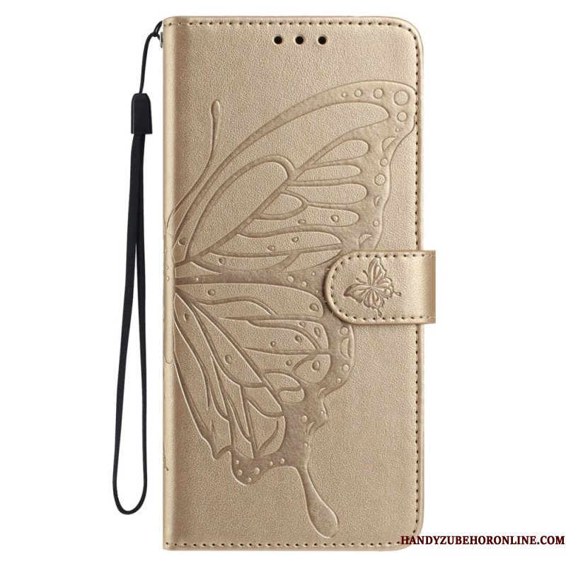 Leren Hoesje Samsung Galaxy A17 4g / 5g Vlinderdesign Bescherming Hoesje