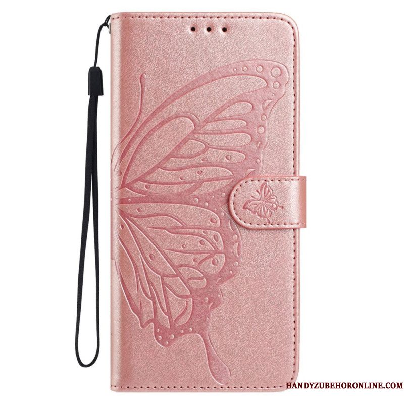 Leren Hoesje Samsung Galaxy A17 4g / 5g Vlinderdesign Bescherming Hoesje
